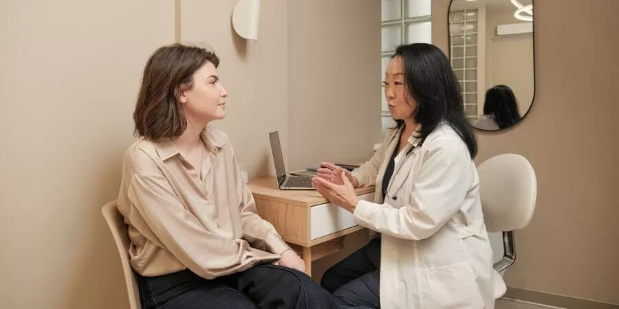 Woman in Laughter Therapy